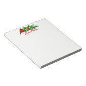 Weihnachts Notepad-Holly Bough/Kardinal Notizblock (angewinkelt)
