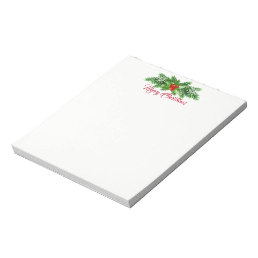Weihnachts Notepad-Holly Bough Notizblock (Rotiert)