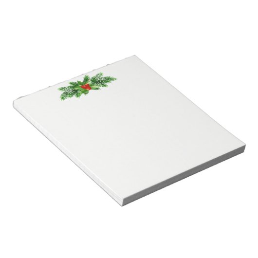 Weihnachts Notepad-Holly Bough Notizblock (angewinkelt)