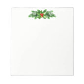Weihnachts Notepad-Holly Bough Notizblock (Vorderseite)