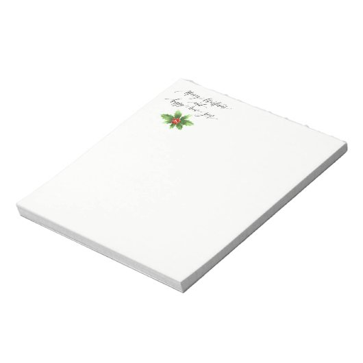 Weihnachts Notepad-Holly Notepad Notizblock (Rotiert)