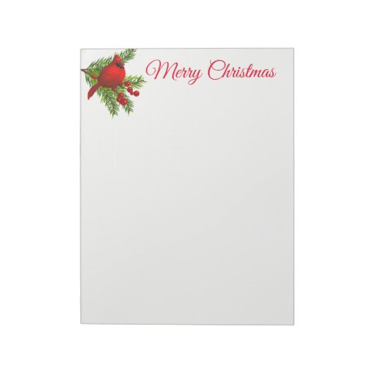 Weihnachts-Notepad-Roter Kardinal Notizblock (Rotiert)