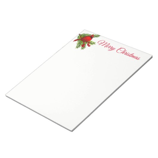 Weihnachts-Notepad-Roter Kardinal Notizblock (angewinkelt)