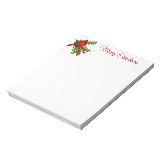 Weihnachts-Notepad-Roter Kardinal Notizblock (Rotiert)