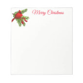 Weihnachts-Notepad-Roter Kardinal Notizblock (Vorderseite)