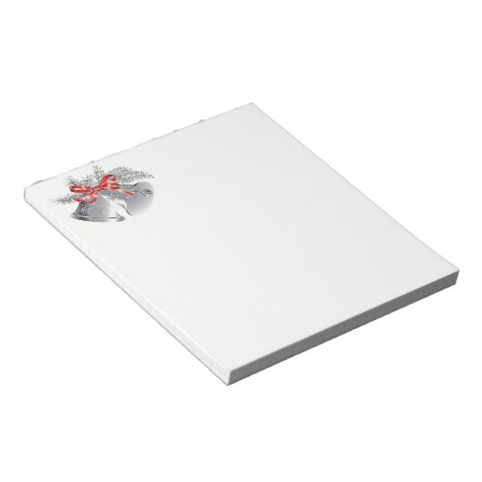 Weihnachts-Notepad-Silber-Glocken Notizblock (angewinkelt)