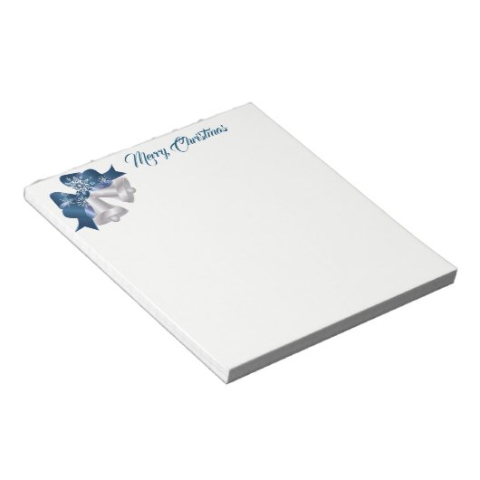 Weihnachts-Notepad-Silber-Glocken Notizblock (angewinkelt)