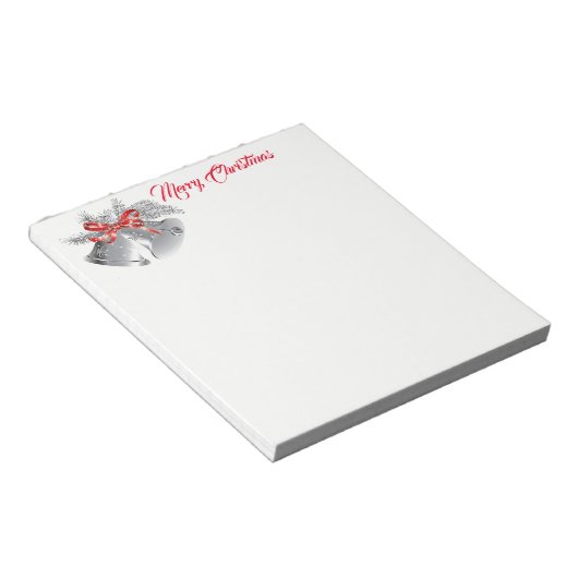 Weihnachts-Notepad-Silber-Glocken Notizblock (angewinkelt)
