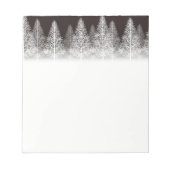 Weihnachts-Notepad-Winter-Bäume Notizblock (Vorderseite)