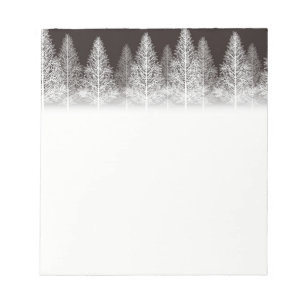 Weihnachts Notizblock-Winterbäume Notizblock
