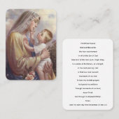 Weihnachts-Novena-Gebetskarte Visitenkarte (Vorne/Hinten)