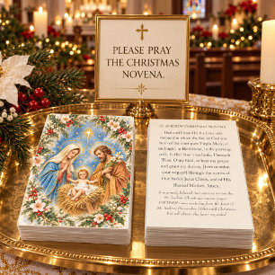 Weihnachts-Novene St. Andrew Gebetskarte Visitenkarte