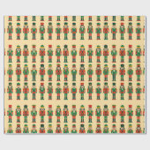 Weihnachts-Nussknacker auf Licht Geschenkpapier (Flach)