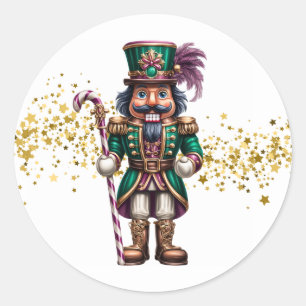 Weihnachts-Nussknacker-Aufkleber Runder Aufkleber