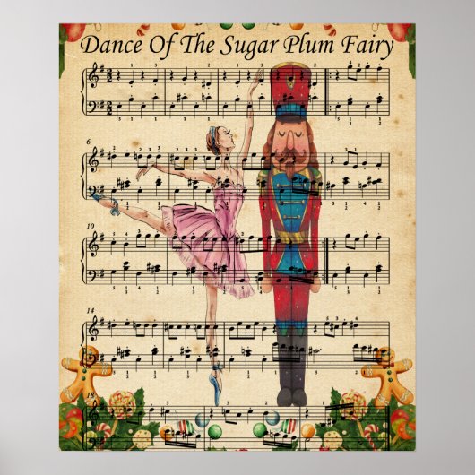Weihnachts-Nussknacker-Ballett-Plakat Poster (Vorne)
