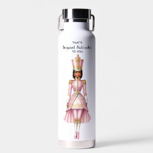 Weihnachts-Nussknacker-Dame Rosa & Gold Trinkflasche