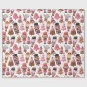 Weihnachts-Nussknacker Geschenkpapier (Flach)