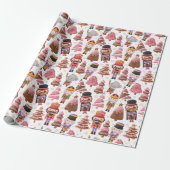 Weihnachts-Nussknacker Geschenkpapier (Ungerollt)