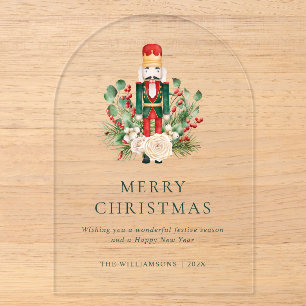 Weihnachts Nussknacker Grünzeug Festlich Acryleinladungen