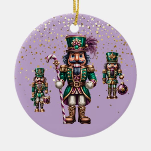 Weihnachts-Nussknacker-Ornament Keramik Ornament (Vorne)