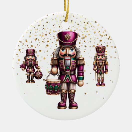 Weihnachts-Nussknacker-Ornament Keramik Ornament (Vorne)