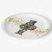 Weihnachts-Nussknacker  Pappteller (Schrägansicht)