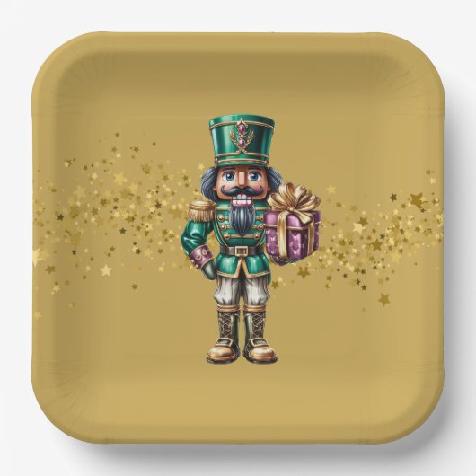 Weihnachts-Nussknacker  Pappteller (Vorderseite)