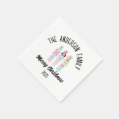 Weihnachts-Nussknacker-Pastell Personalisierter Na Serviette (Ecke)