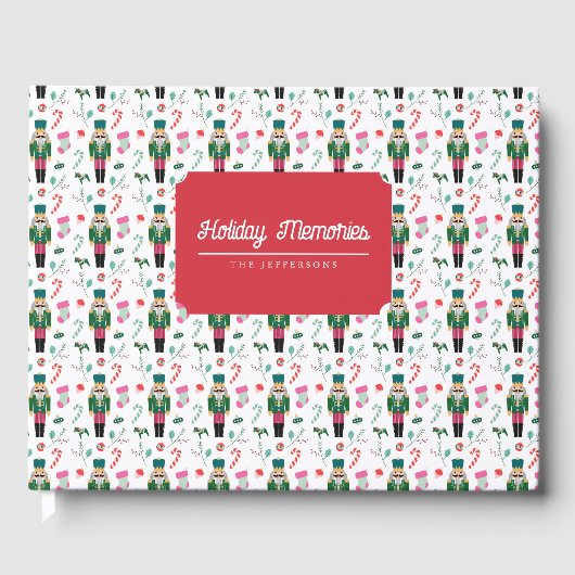 Weihnachts-Nussknacker personalisierte Weihnachtsk Gästebuch (Vorderseite)