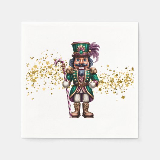 Weihnachts-Nussknacker Serviette (Vorderseite)