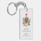 Weihnachts-Nussknacker-Skript Grünzeug Urlaub Schlüsselanhänger (Vorderseite links)