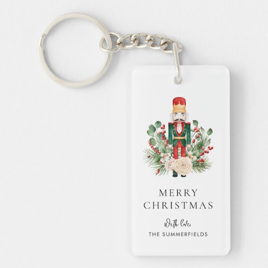 Weihnachts-Nussknacker-Skript Grünzeug Urlaub Schlüsselanhänger (Vorderseite)