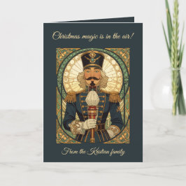 Weihnachts-Nussknacker-Soldat Art Nouveau Vintage Karte