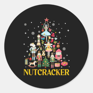 Weihnachts Nussknacker Trupp Ballett Tanz Frauen K Runder Aufkleber