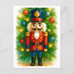 Weihnachts-Nussknacker-Weihnachtspostkarte Feiertagspostkarte