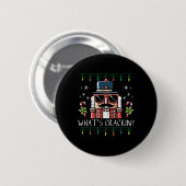 Weihnachts-Nussknacker Whats Crackin Lustiger Weih Button (Vorne & Hinten)
