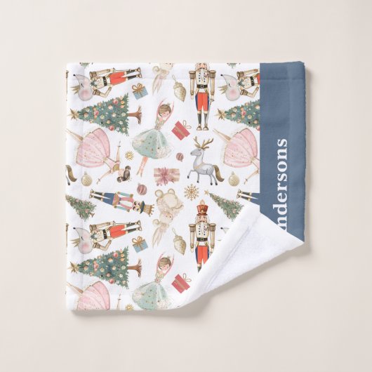 Weihnachts-Nutcracker-Badetuch-Set Badhandtuch Set (Waschlappen)