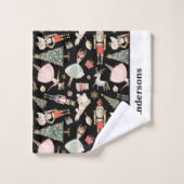 Weihnachts-Nutcracker-Badetuch-Set Badhandtuch Set (Waschlappen)