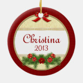 Weihnachts Nutcracker Ballerina Custom Ornament (Hinten)