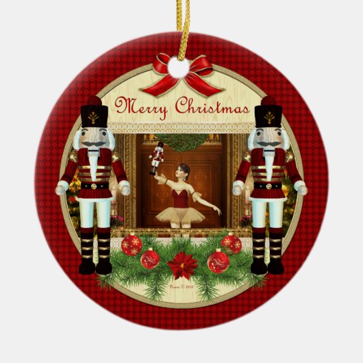 Weihnachts Nutcracker Ballerina Ornament (Vorne)