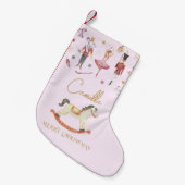 Weihnachts Nutcracker Ballerina Rocking Horse Kids Kleiner Weihnachtsstrumpf (Vorderansicht (hängend))