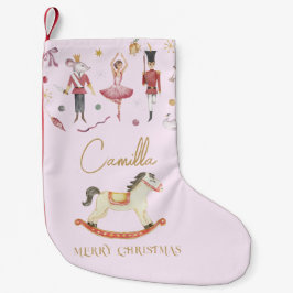 Weihnachts Nutcracker Ballerina Rocking Horse Kids Kleiner Weihnachtsstrumpf