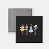 Weihnachts Nutcracker Ballet Niedliche Weihnachtsg Magnet (Vorderseite/Rückseite)