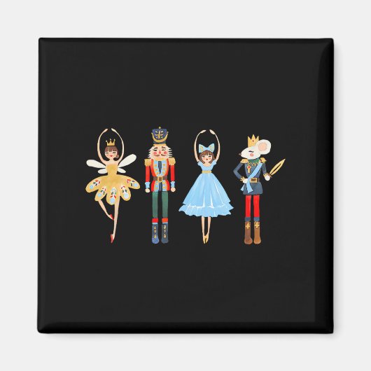 Weihnachts Nutcracker Ballet Niedliche Weihnachtsg Magnet (Vorne)