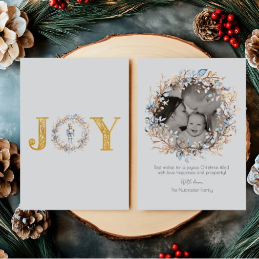 Weihnachts-Nutcracker-Ballett-Foto Folien Feiertagskarte