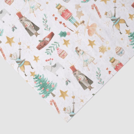 Weihnachts-Nutcracker Ballett Kleines Muster Seidenpapier (Detail)