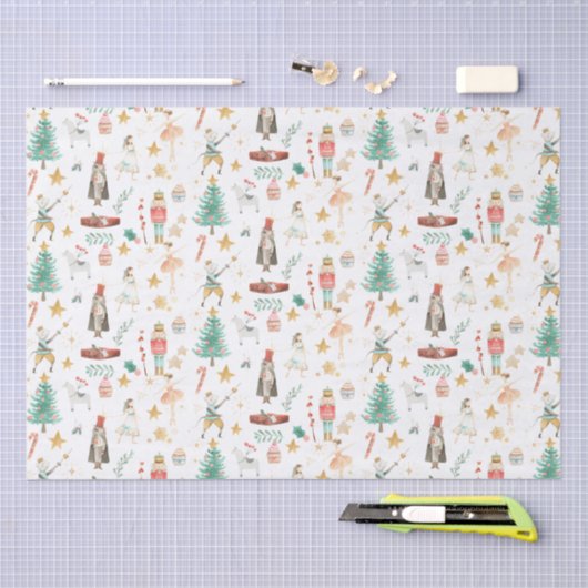 Weihnachts-Nutcracker Ballett Kleines Muster Seidenpapier (Handwerk)