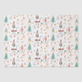 Weihnachts-Nutcracker Ballett Kleines Muster Seidenpapier (Vorderseite)