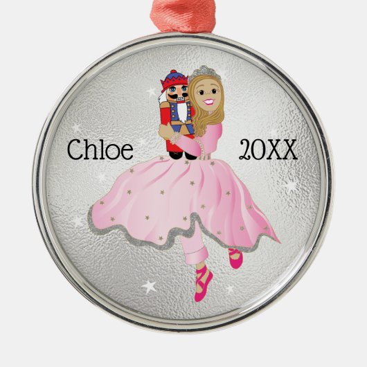 Weihnachts-Nutcracker-Ballett-Ornament Ornament Aus Metall (Vorne)