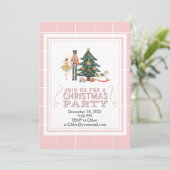 Weihnachts-Nutcracker-Ballett-Party Einladung (Stehend Vorderseite)